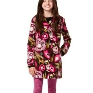 Missoni for Target floral trench velvet feel double breasted coat girls 2T - 3T